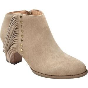 Vionic Ankle Faro Boot Western Fringe Tan Women's Size 9